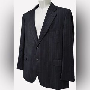 Jack Victor‎ VIVALDI Loro Piana Blazer Jacket Gray Pinstripe Lightweight 46R